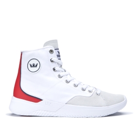 Mens Supra High Top Shoes STATIK White/white | AU-50812